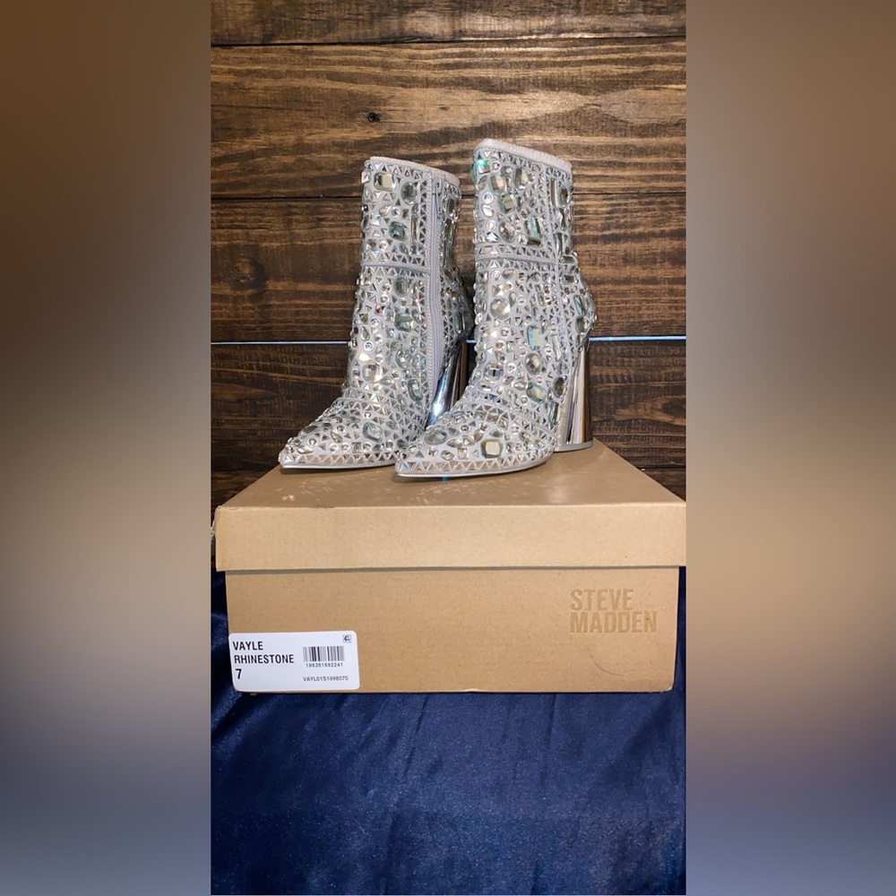 Steve Madden Rhinestone Booties - Picture 2 of 4